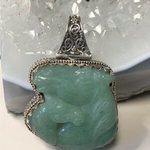 Sterling Jade Pendant